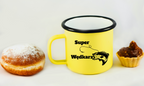 Kubek emaliowany żółty 360 ml z nadrukiem "Super Wędkarz" – wędkarstwo #5
