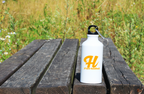 Butelka białka 400 ml z żółtym napisem: "I love handball" i literką H #6