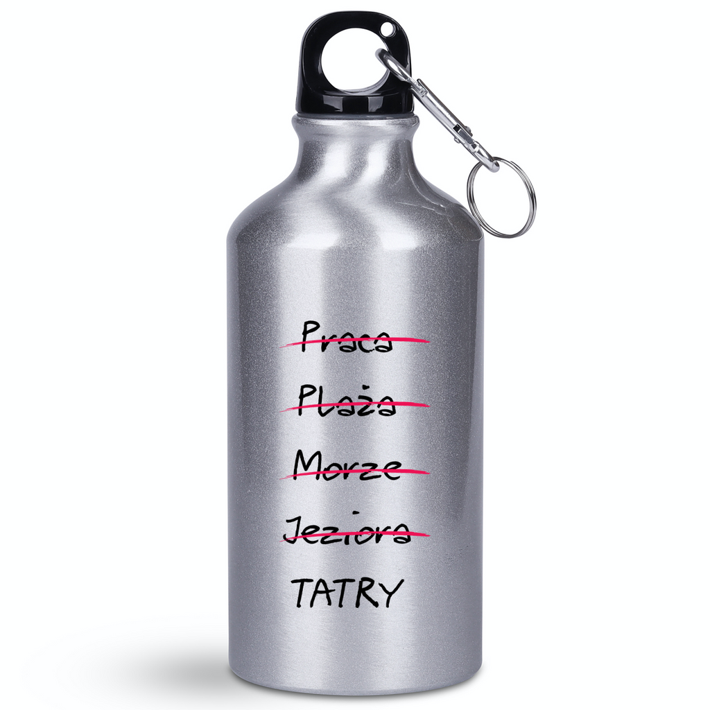 Butelka srebrna 400 ml z nadrukiem „Tatrzańska wykreślanka” – Tatry, Zakopane #6