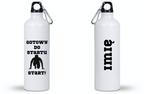 Bidon męski biały 800 ml z nadrukiem "Gotowy do startu, start!" – bieganie #6