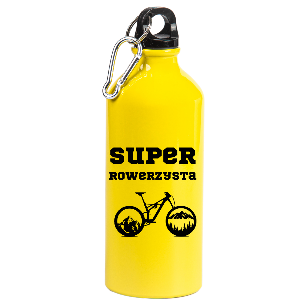 Bidon żółty 600 ml z nadrukiem "Super Rowerzysta" - dla rowerzystki #8