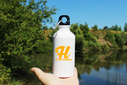 Butelka białka 400 ml z żółtym napisem: "I love handball" i literką H #6