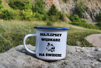 Kubek emaliowany biały z nadrukiem "Najlepszy wędkarz na świecie" #7