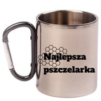 Kubek z czarnym karabińczykiem z nadrukiem "Najlepsza pszczelarka" #3