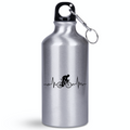 Butelka srebrna 400 ml z grafiką „Rowerowe EKG, linia życia” – dla rowerzysty #6