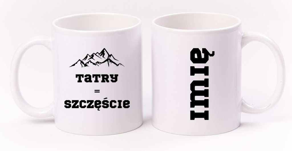Kubek biały z nadrukiem „Tatry = Szczęście” – Zakopane, góry #5