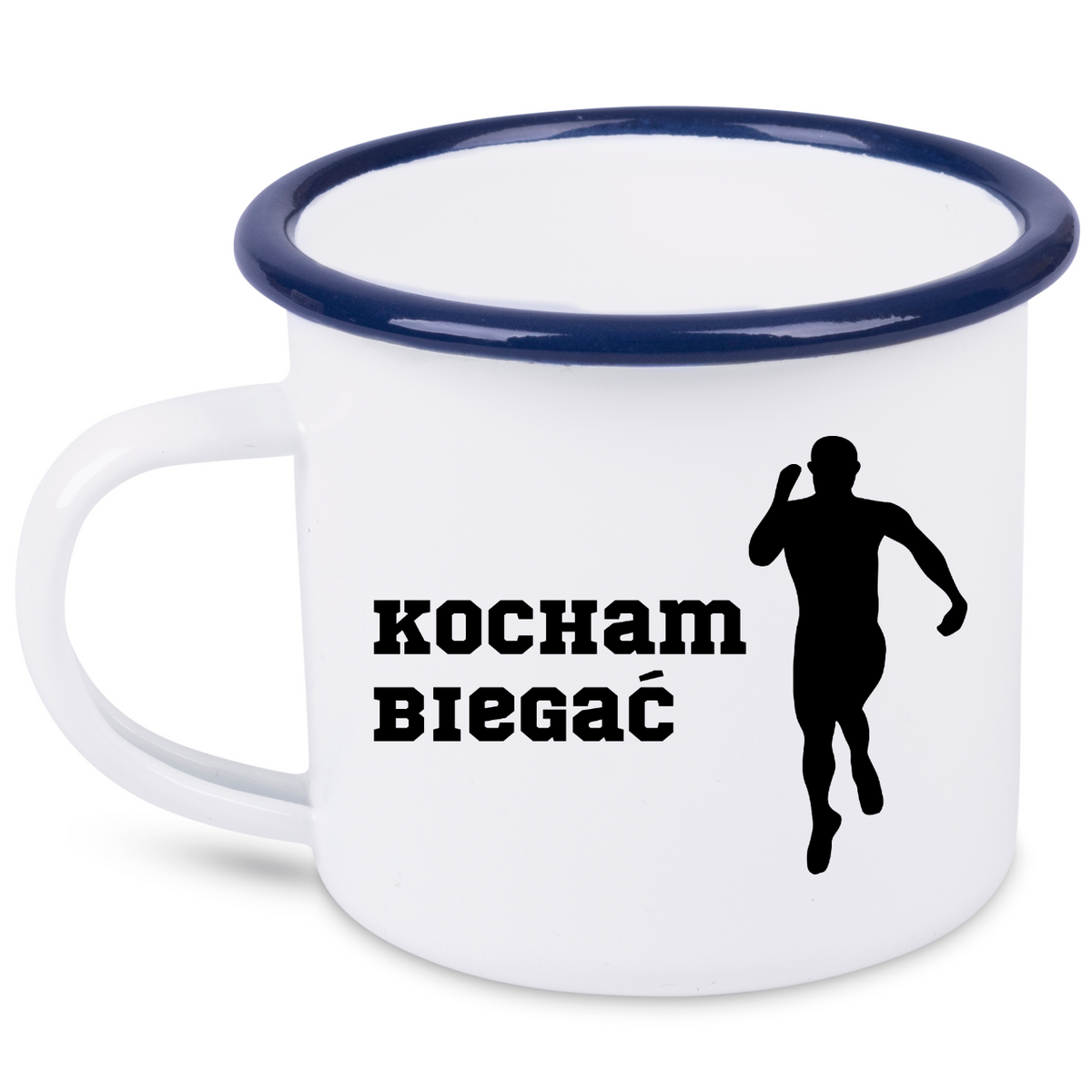 Kubek emaliowany dla biegacza – z nadrukiem "Kocham Biegać" – bieganie #3