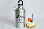 Butelka srebrna 400 ml z nadrukiem „Góry wzywają” - trekking #4