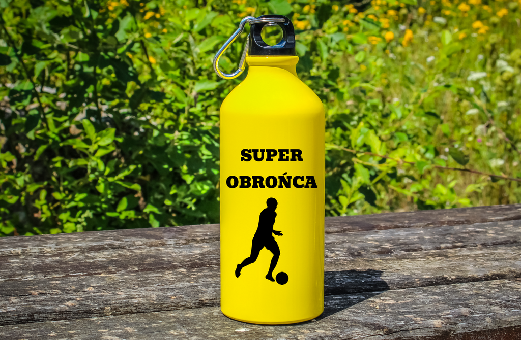 Bidon żółty 600 ml z napisem "Super Obrońca" – piłka nożna #5