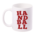 Kubek biały z czerwonym napisem "HANDBALL" #5