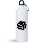 Butelka biała 800 ml z nadrukowaną grafiką piłki i imieniem do wyboru – siatkówka #5