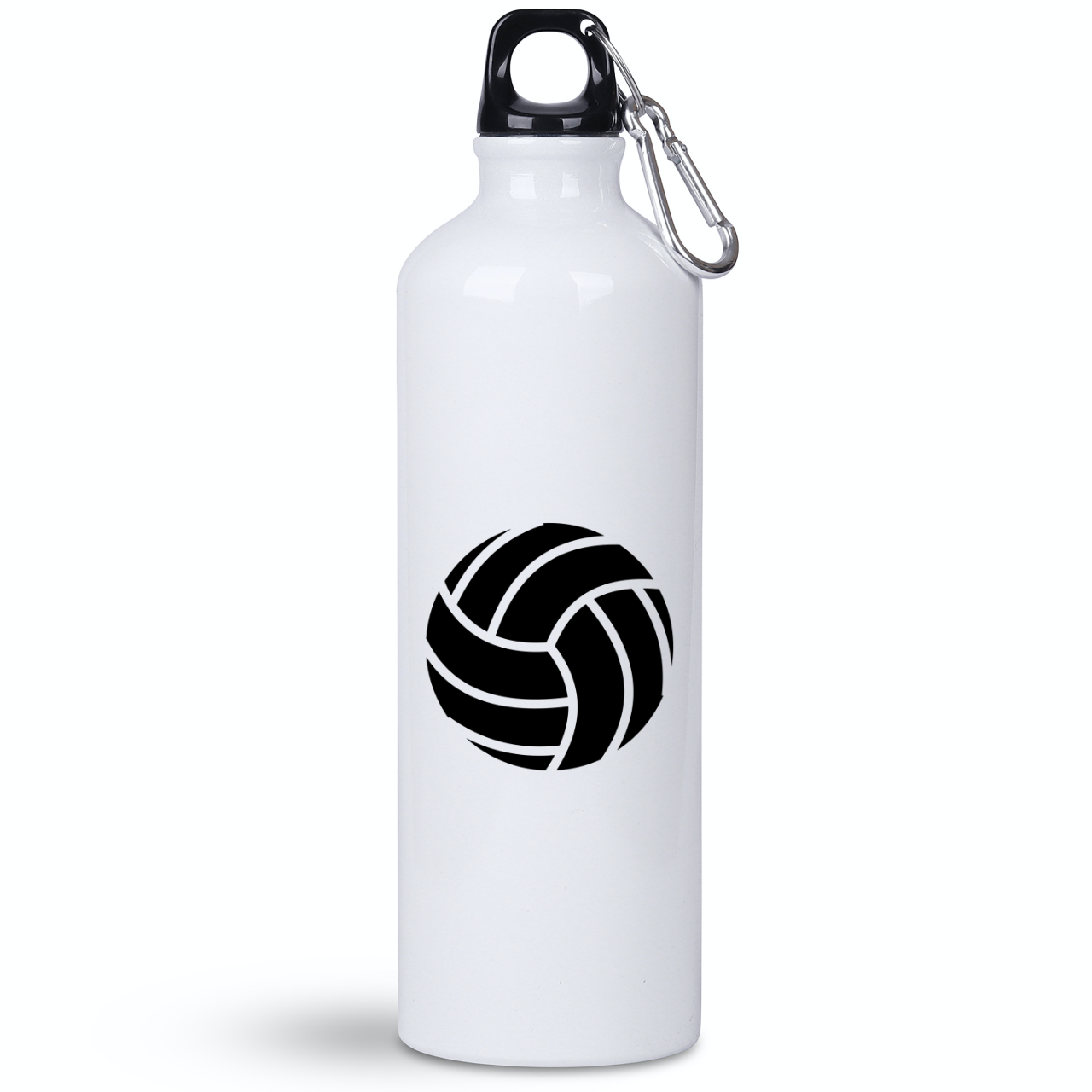 Butelka biała 800 ml z nadrukowaną grafiką piłki i imieniem do wyboru – siatkówka #5