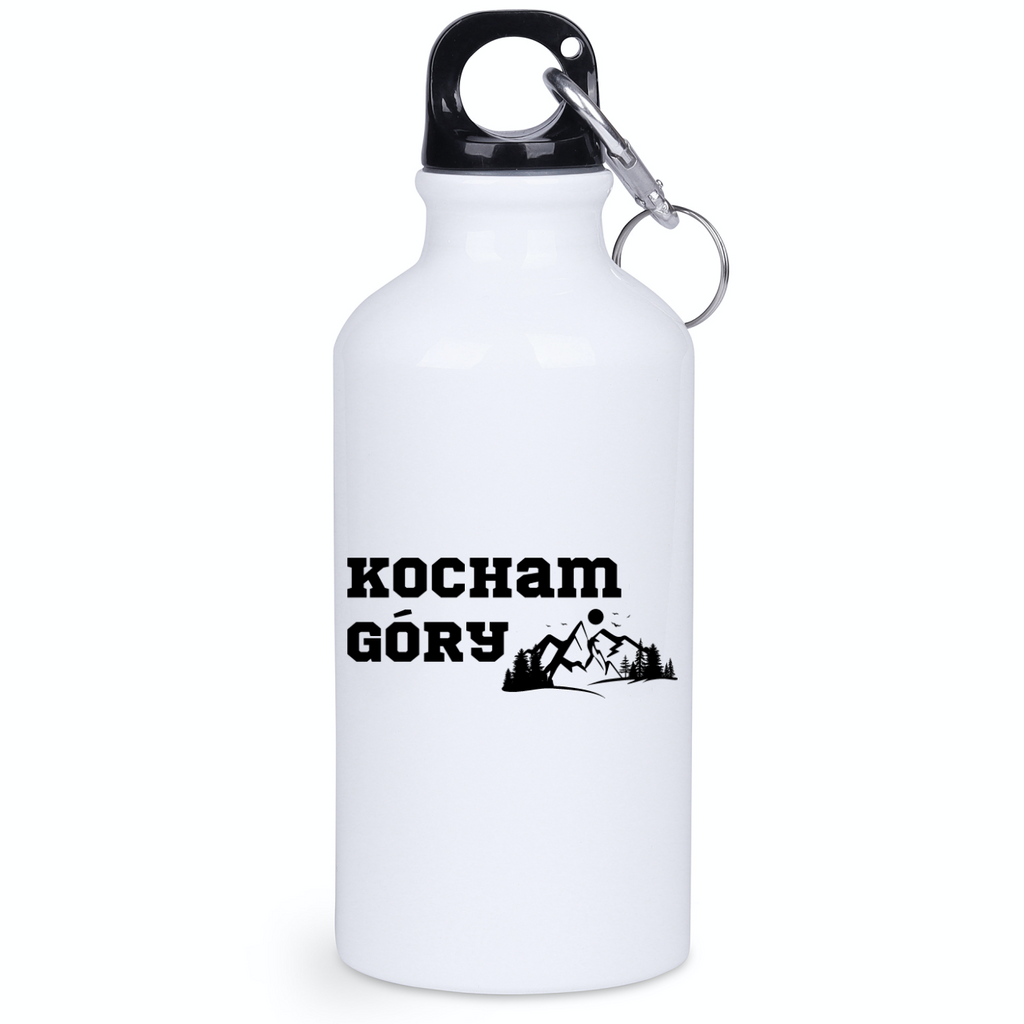 Butelka biała 400 ml z nadrukiem „Kocham góry” #7