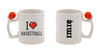 Kubek z piłką i nadrukiem "I LOVE BASKETBALL" – koszykówka #2