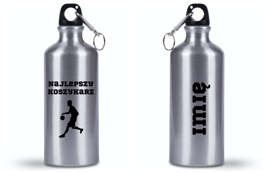 Butelka srebrna 500 ml z nadrukiem "Najlepszy Koszykarz" #6