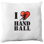 Poduszka z grafiką serca i napisem "I LOVE HANDBALL" #1