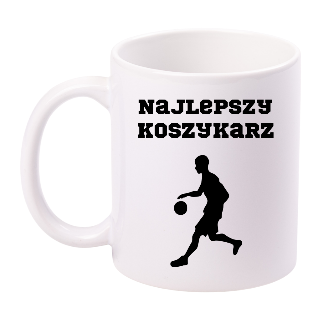 Kubek biały z nadrukiem "Najlepszy Koszykarz" – koszykówka #8