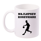 Kubek biały z nadrukiem "Najlepszy Koszykarz" – koszykówka #8
