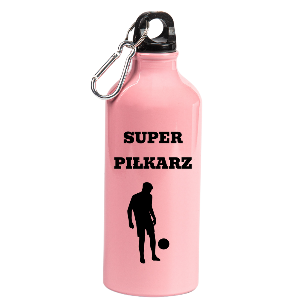 Butelka różowa 600 ml z napisem "Super Piłkarz" #3