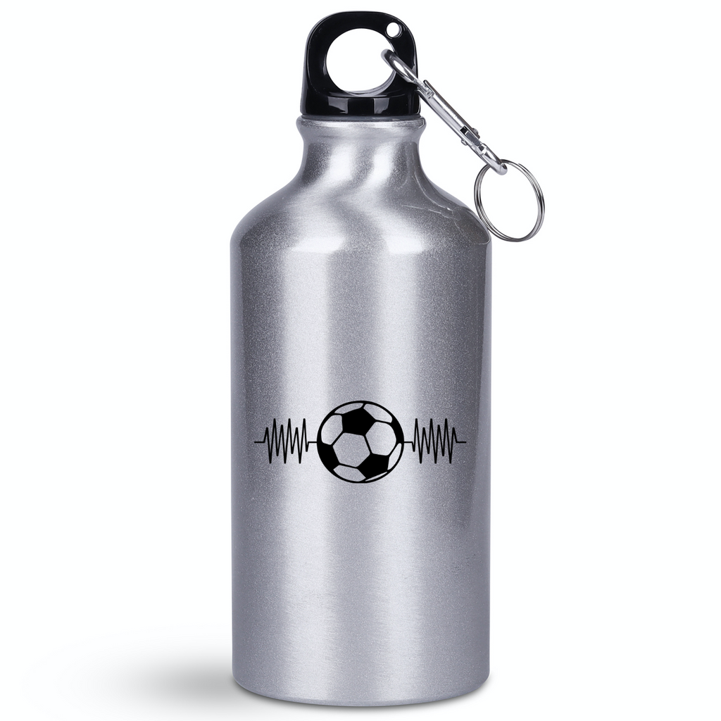 Butelka srebrna 400 ml dla kibica z grafiką piłkarskie EKG #12