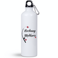 Butelka biała 800 ml z nadrukiem "Kochany Wędkarz" - wędkarstwo #1