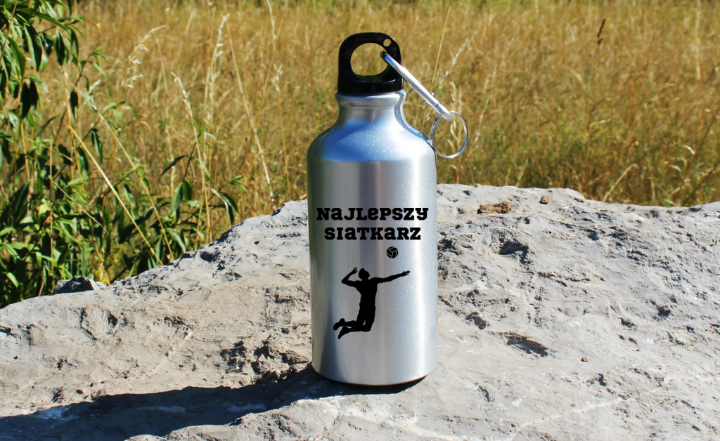 Butelka srebrna 400 ml z napisem "Najlepszy Siatkarz" #7