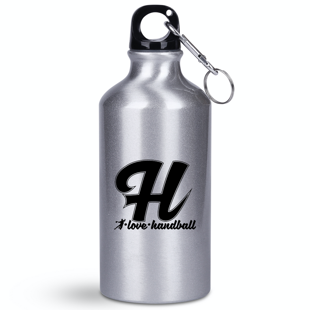Srebrna butelka 400 ml z napisem "H I love handball" #2