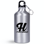 Srebrna butelka 400 ml z napisem "H I love handball" #2