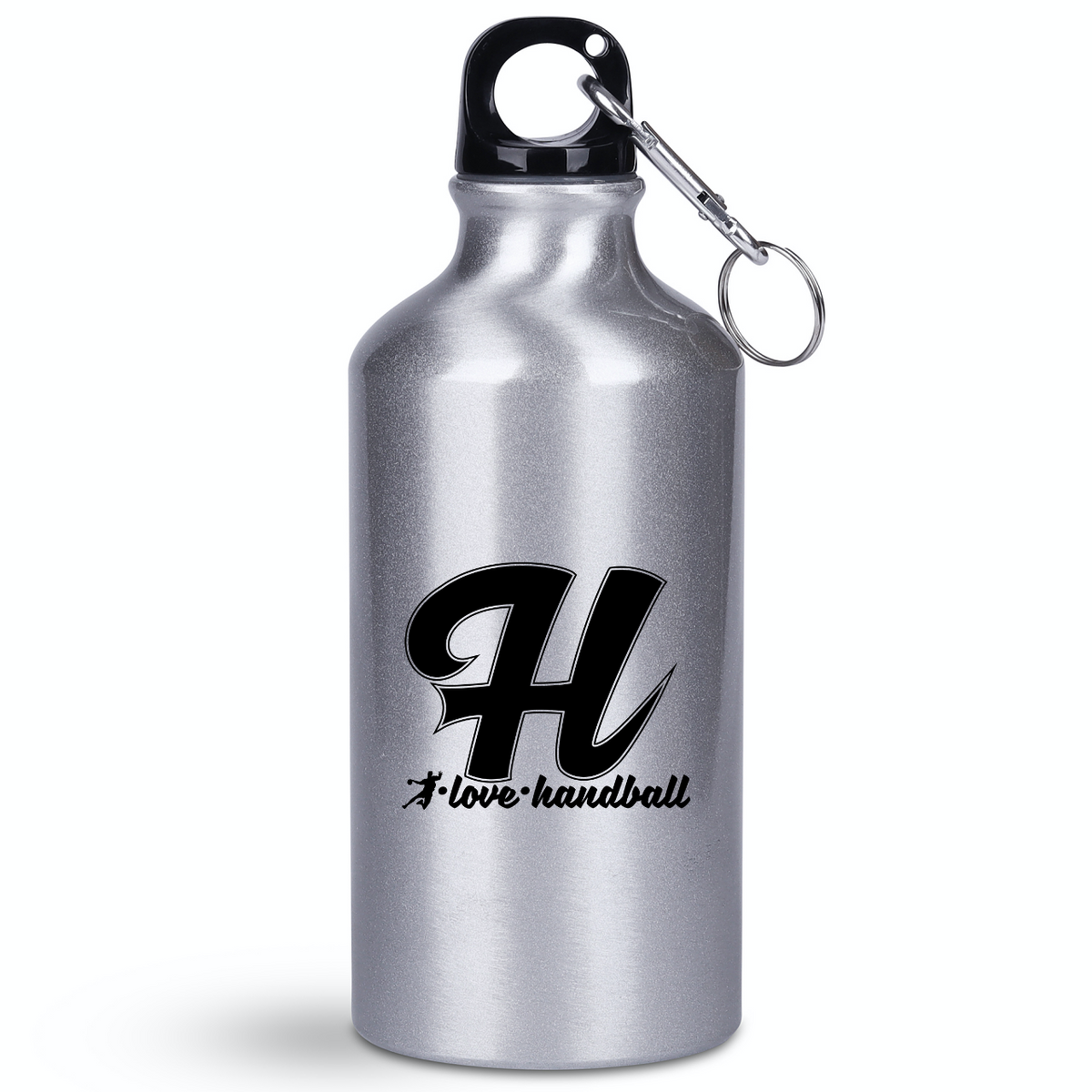 Srebrna butelka 400 ml z napisem "H I love handball" #2