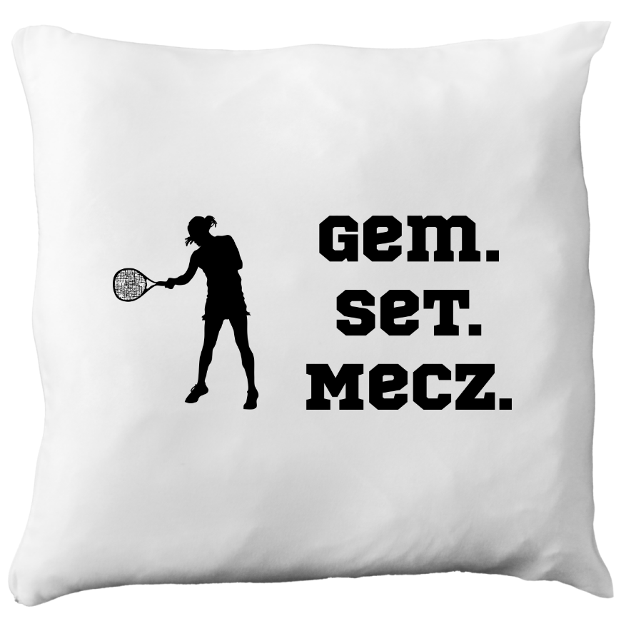 Poduszka z napisem "Gem Set Mecz" – damska #8