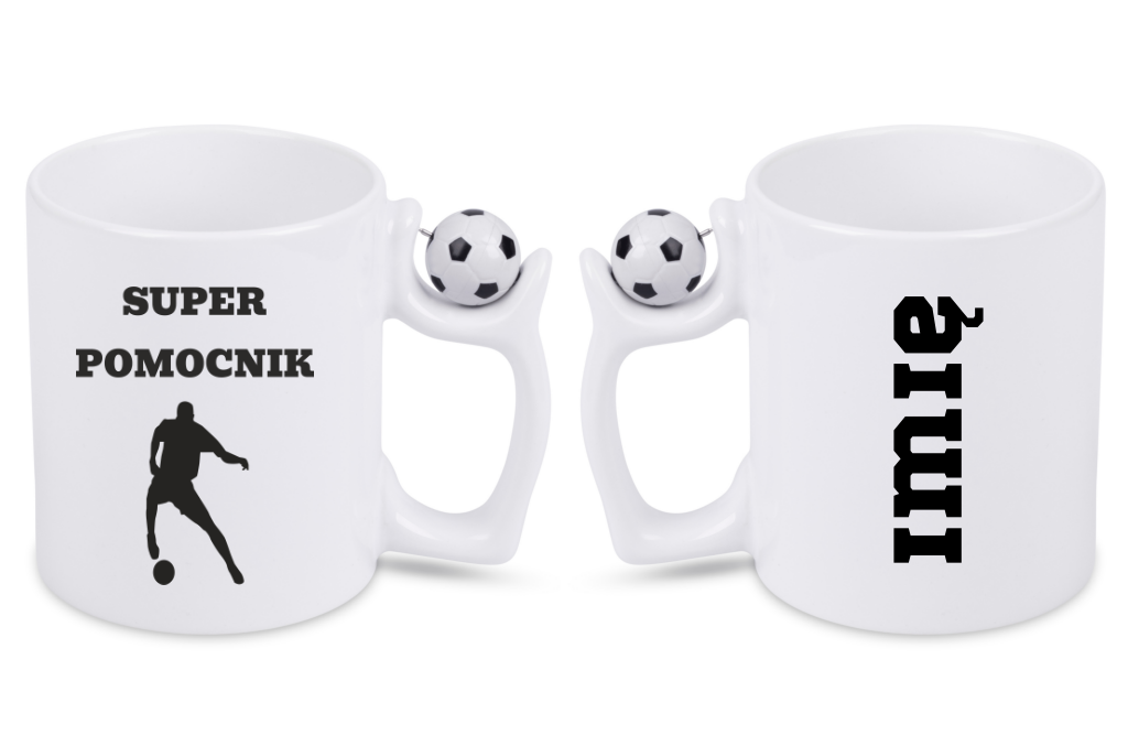 Kubek z piłką i nadrukiem "Super Pomocnik" – piłka nożna #13