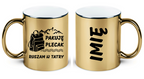 Kubek złoty z nadrukiem "Pakuję plecak, ruszam w Tatry" - Zakopane, Podhale, góry #1