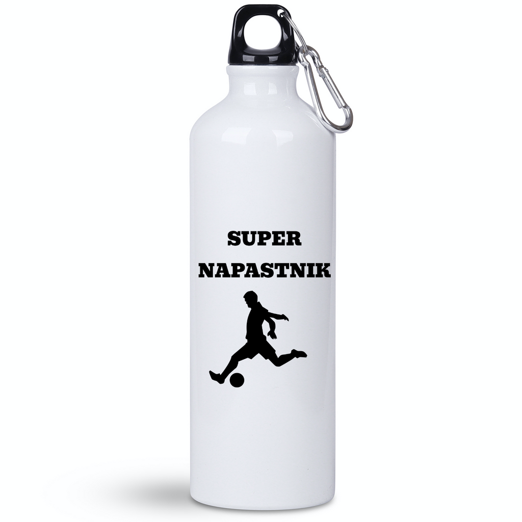 Butelka biała 800 ml z nadrukiem "Super Napastnik" – piłka nożna #8