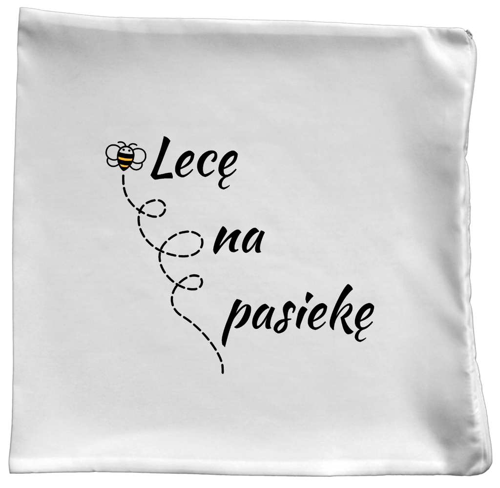 Poduszka dla pszczelarza z nadrukiem „Lecę na pasiekę” – pszczelarstwo #8