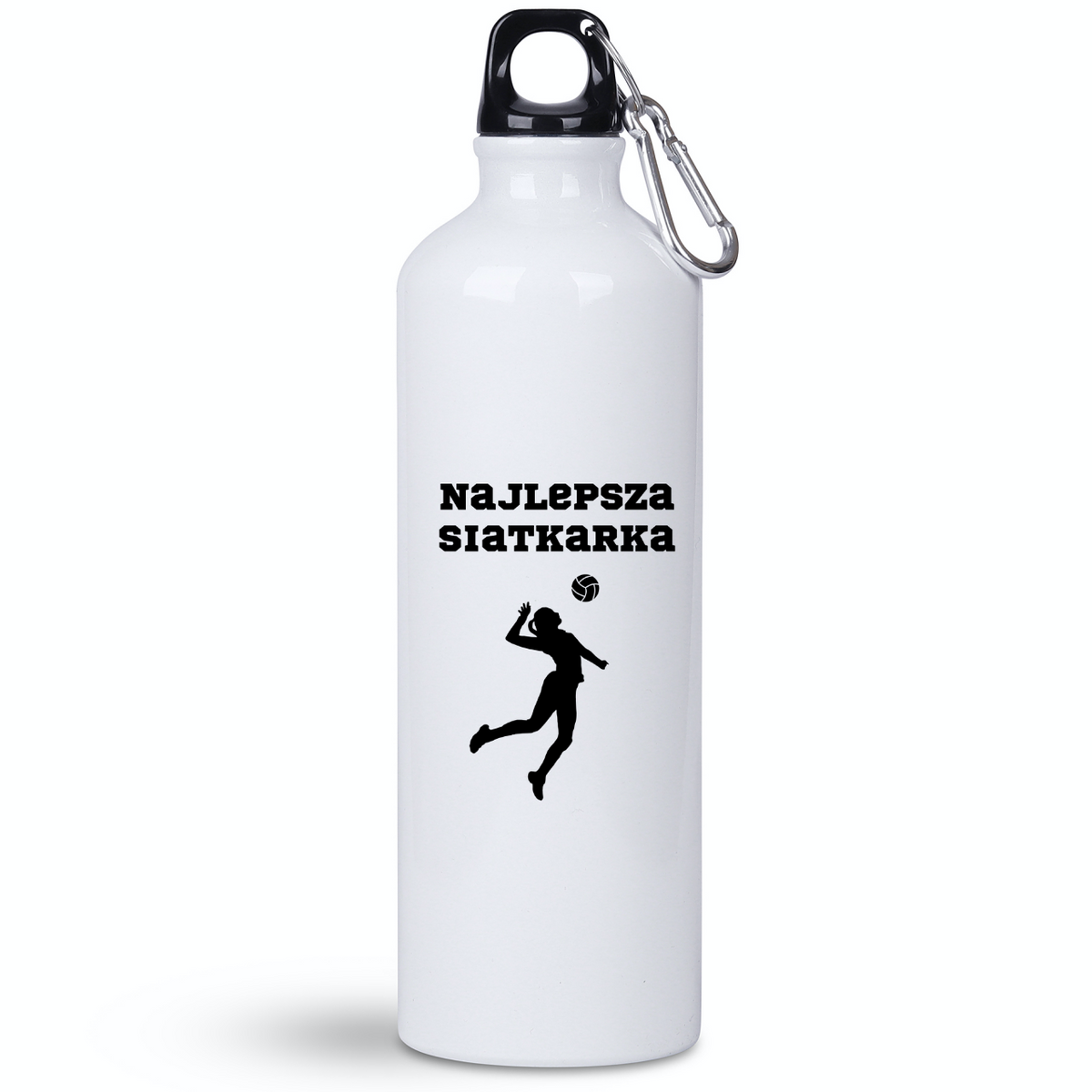 Butelka biała 800 ml z nadrukiem "Najlepsza Siatkarka" – siatkówka #6