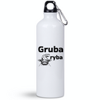 Butelka biała 800 ml z nadrukiem "Gruba ryba" – wędkarstwo #11