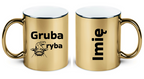 Kubek złoty z nadrukiem "Gruba ryba" – wędkarstwo #5