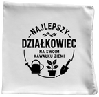 Poduszka z nadrukiem „Najlepszy działkowiec na swoim kawałku ziemi” – działka, ogród #9