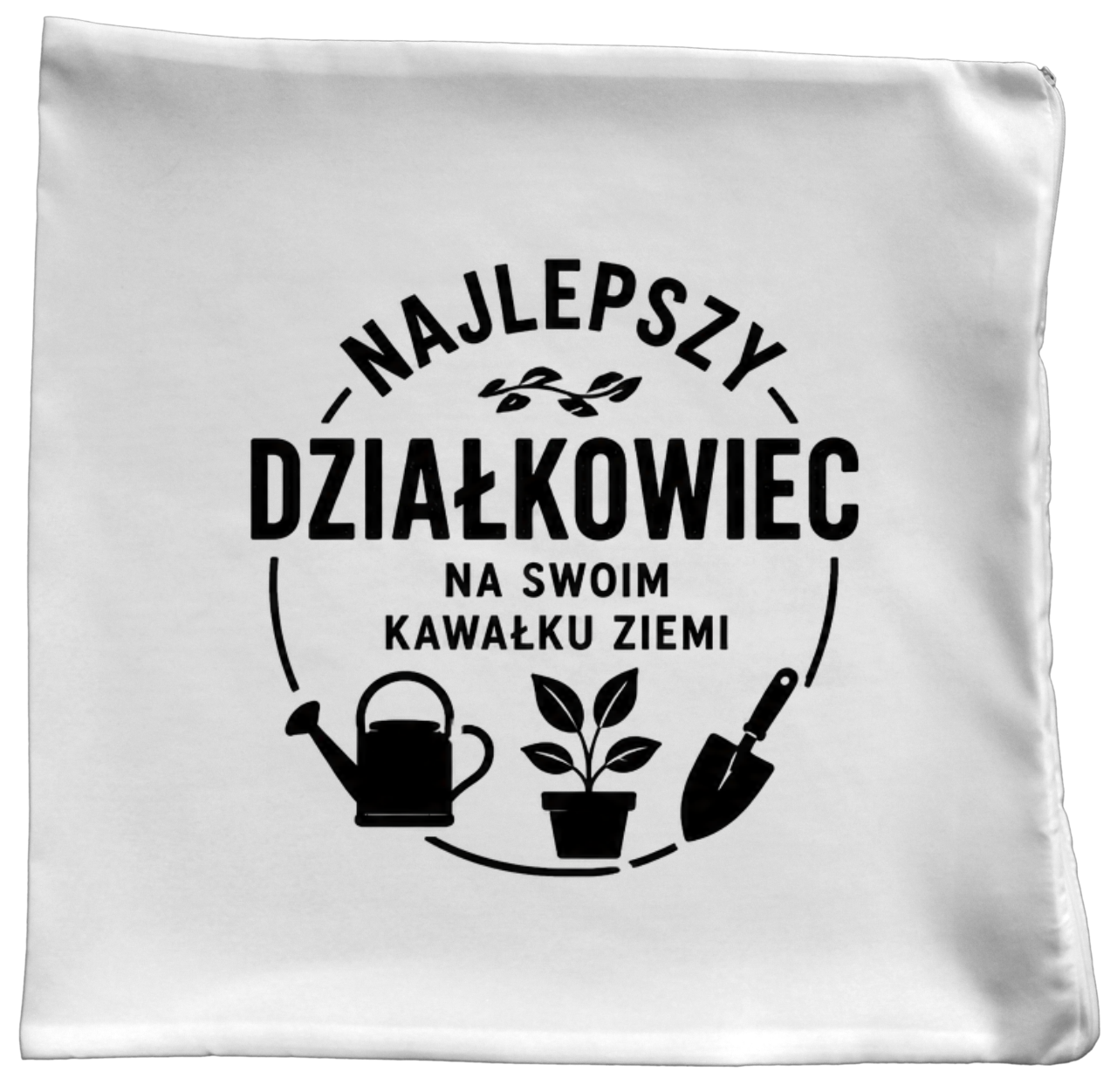 Poduszka z nadrukiem „Najlepszy działkowiec na swoim kawałku ziemi” – działka, ogród #9