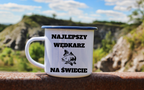 Kubek emaliowany biały z nadrukiem "Najlepszy wędkarz na świecie" #7