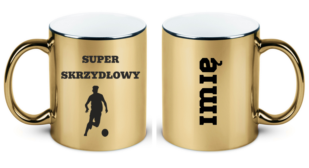 Kubek biały z nadrukiem "Super Skrzydłowy" – piłka nożna #9