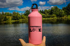 Butelka różowa 600 ml dla kibica piłki nożnej z napisem "FOOTBALL LOVE" #12