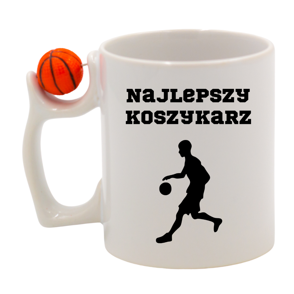 Kubek z piłką i nadrukiem "Najlepszy Koszykarz" – koszykówka #8