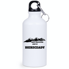 Butelka biała 400 ml z nadrukiem „Rzuć wszystko, jedź w Bieszczady” #4