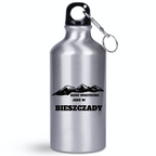 Butelka srebrna 400 ml z nadrukiem "Rzuć wszystko, jedź w Bieszczady" - góry #1