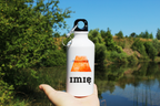 Butelka biała 400 ml z grafiką kortu tenisowego i imieniem #4
