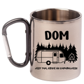 Kubek z czarnym karabińczykiem i nadrukiem „Dom jest tam, gdzie go zaparkujesz” – camping, camper #6