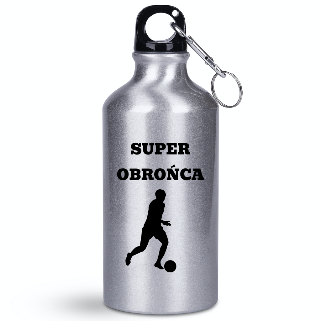 Butelka srebrna 400 ml z napisem "Super Obrońca" –  piłka nożna #6