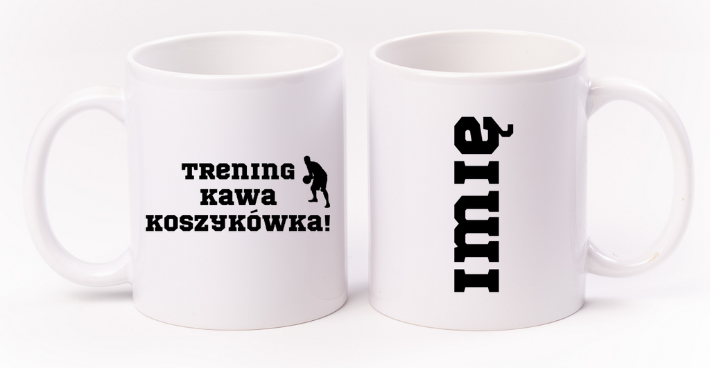 Kubek biały z nadrukiem "Trening Kawa Koszykówka" – koszykówka #5