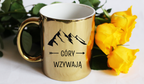 Kubek złoty z nadrukiem „Góry wzywają” – trekking #4